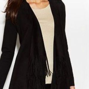 NWT IINC Suede Fringes Cardigan